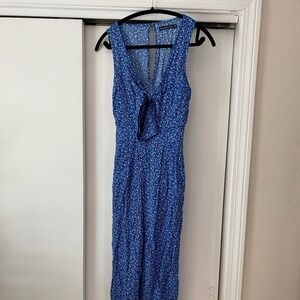 Abercrombie & Fitch blue floral jumpsuit XS